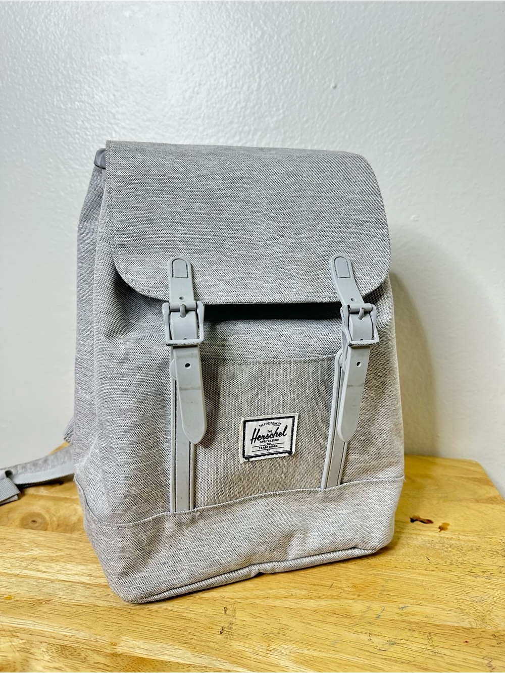 Herschel Backpack Classic Roll-Top Style Light Gray